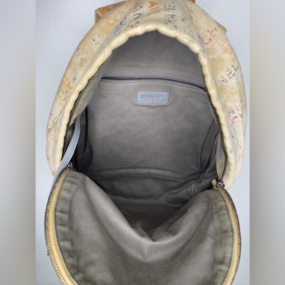 Chanel Graffiti Canvas Backpack “31 Rue Cambon” – Rare Runway, Multicolor Cord - Picture 9 of 12